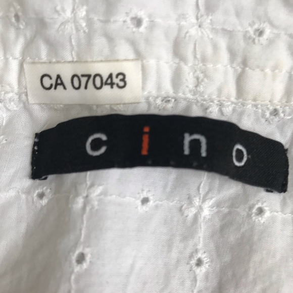 CINO | White Button Down Blouse - Picture 3 of 3